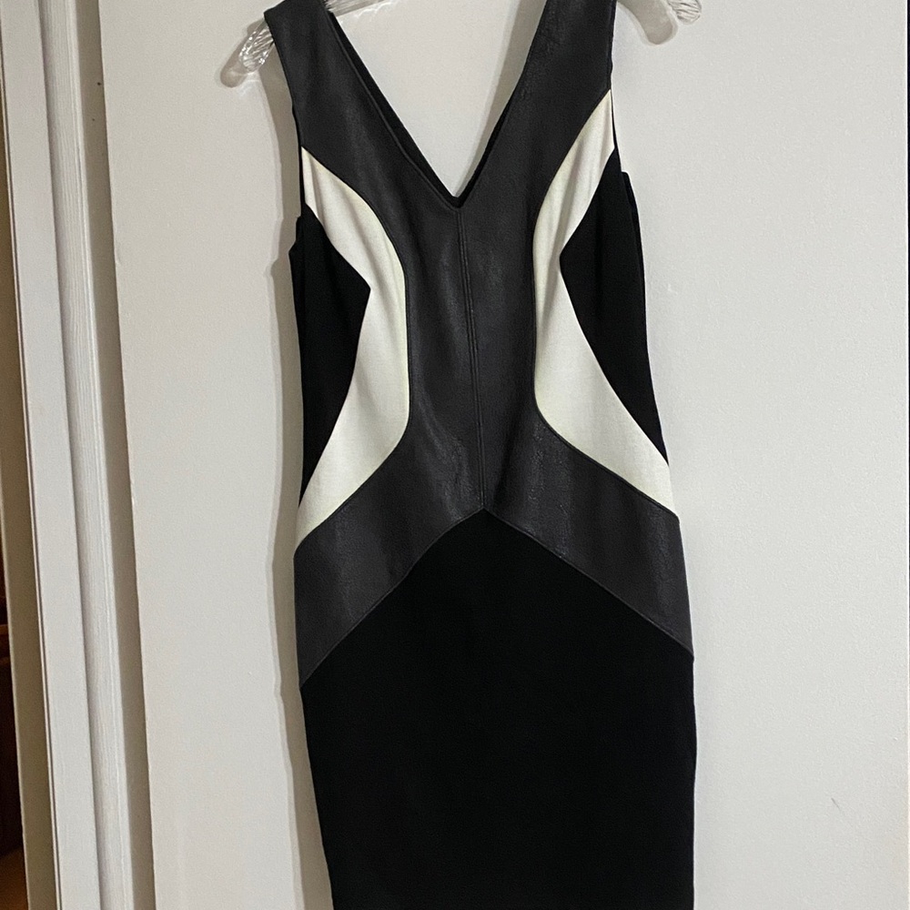 Bailey 44 Asymmetrical Black and White Dress